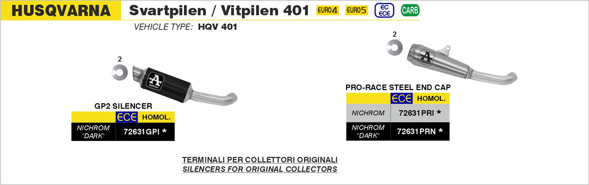 Arrow 72631PRI Nichrom Pro-Race Slip On