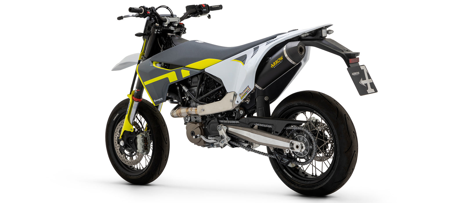 Arrow Race-Tech Aluminium Dark" Slip On + Stainless Steel Header With Power Bomb"