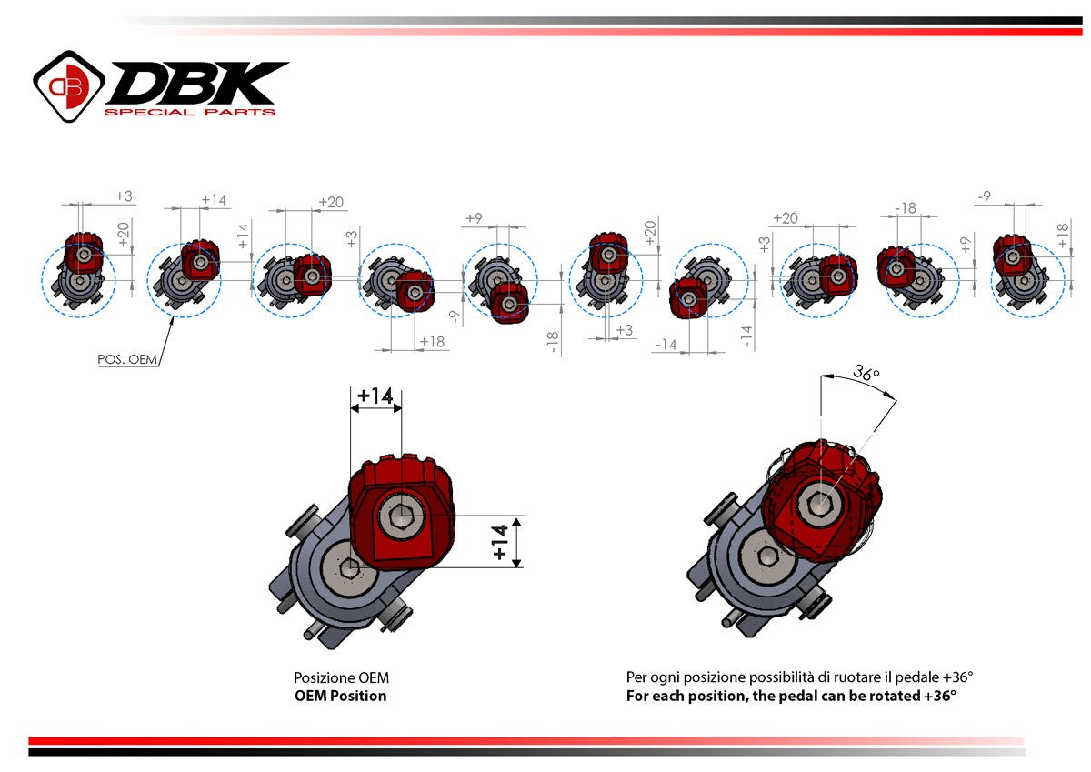 KPDM07 - BMW R1300GS SPORT ADJUSTABLE PILOT FOOTPEGS KIT