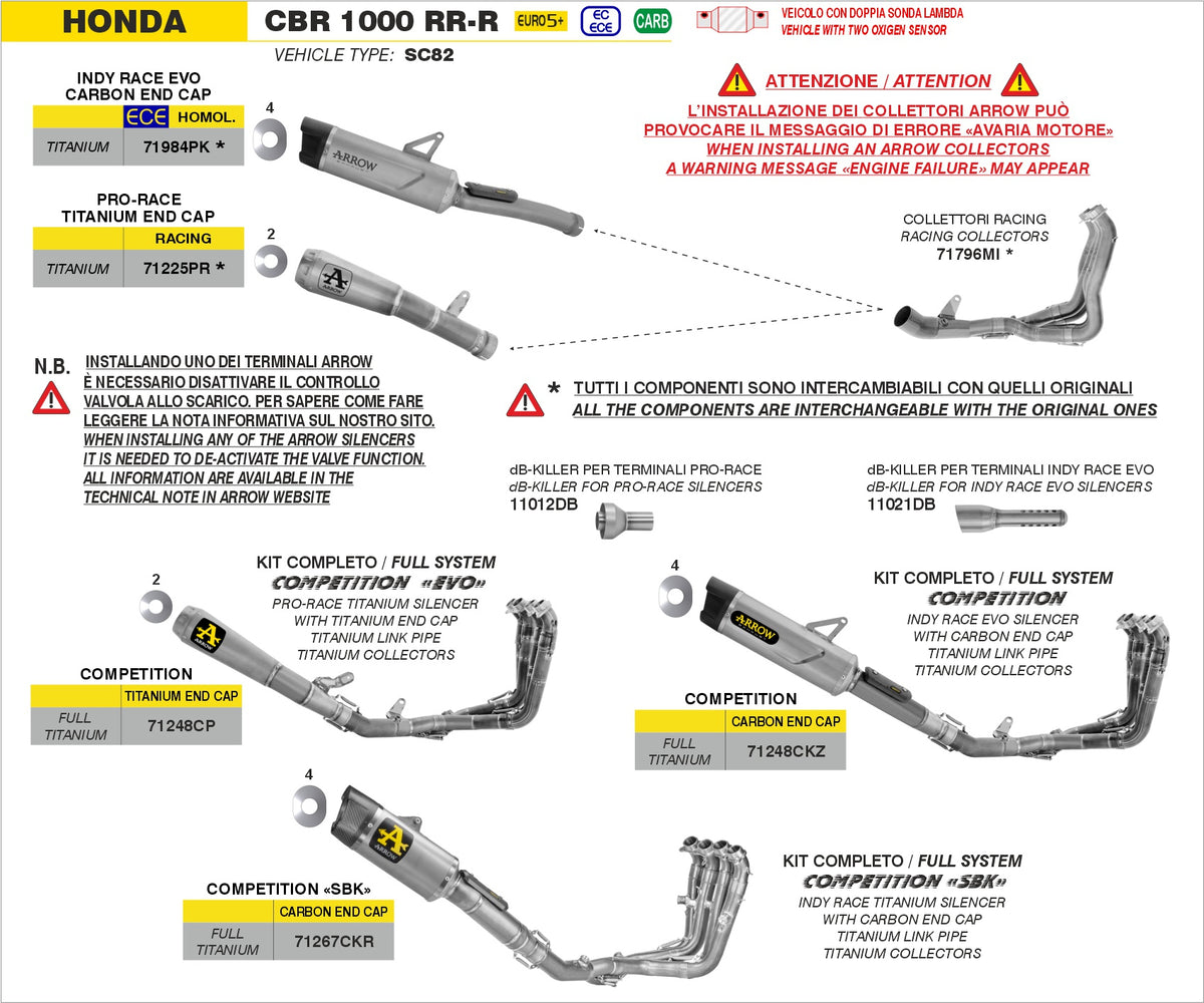 Arrow 71796MI Racing Headers
