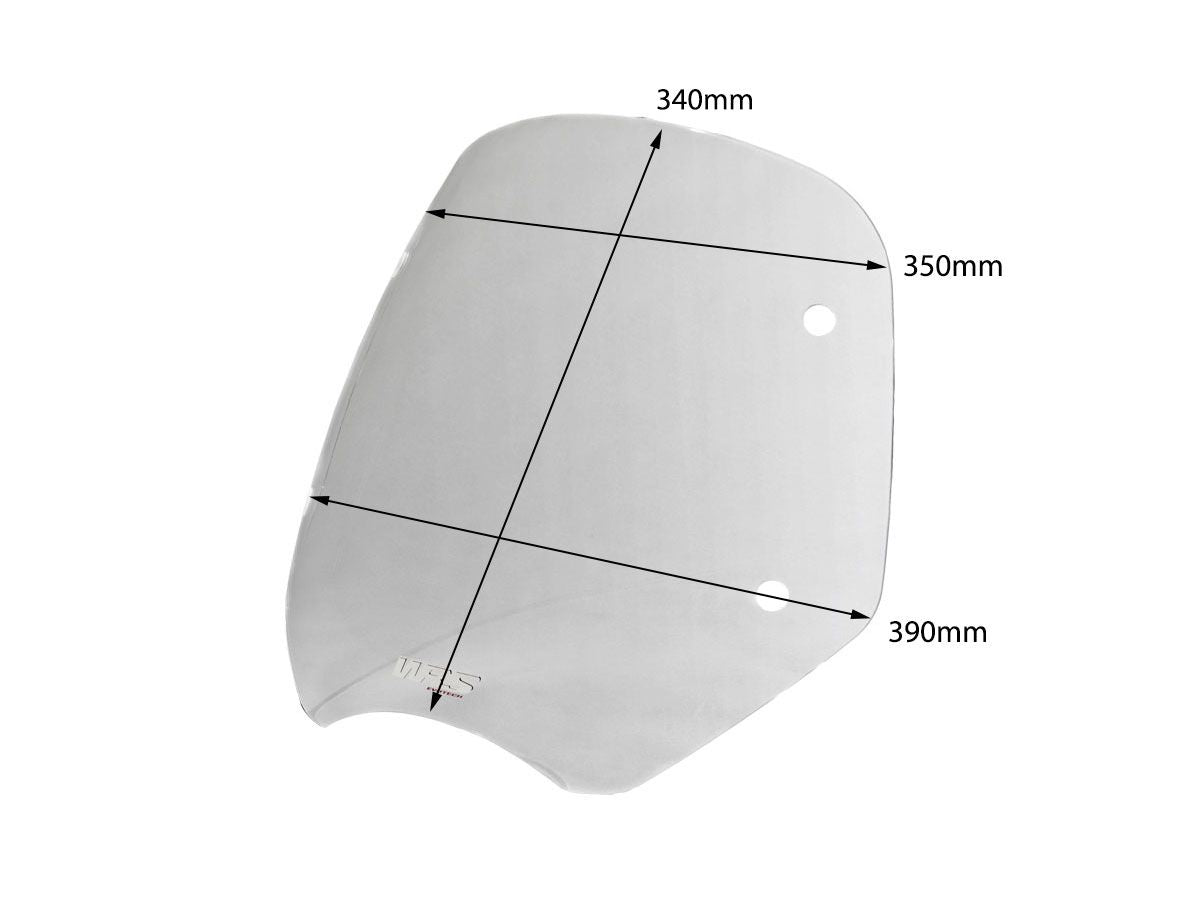 WRS Touring Windscreen Original Profile BMW R1200R 2007-2013 - LIGHT SMOKE