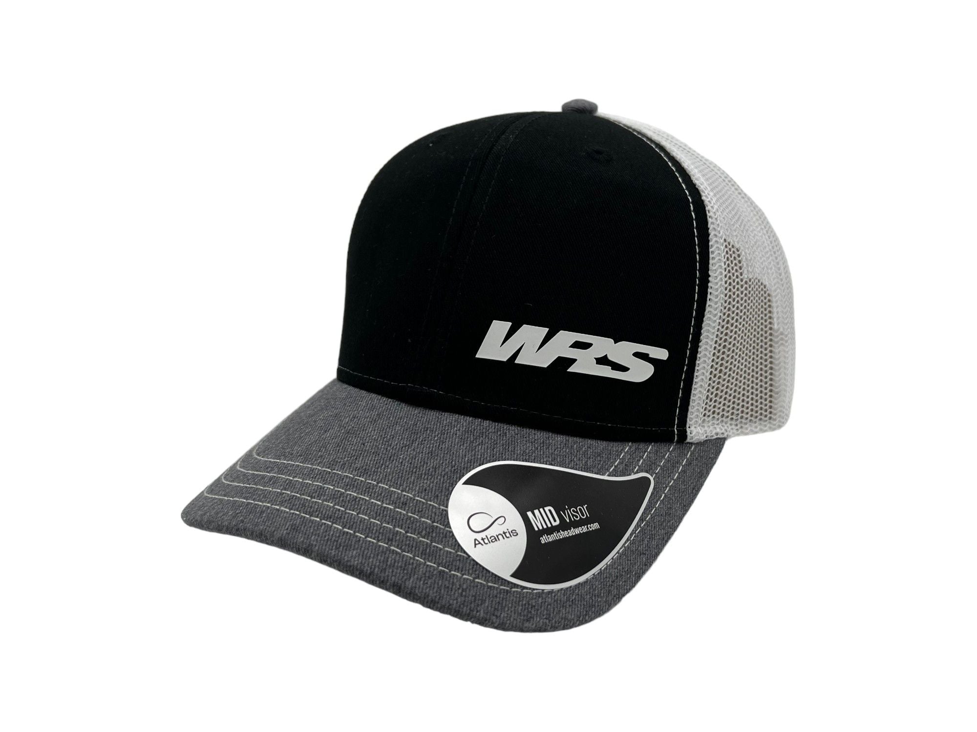 WRS ORIGINAL CAP WITH VISOR MELANGE GRAY BLACK AND WHITE