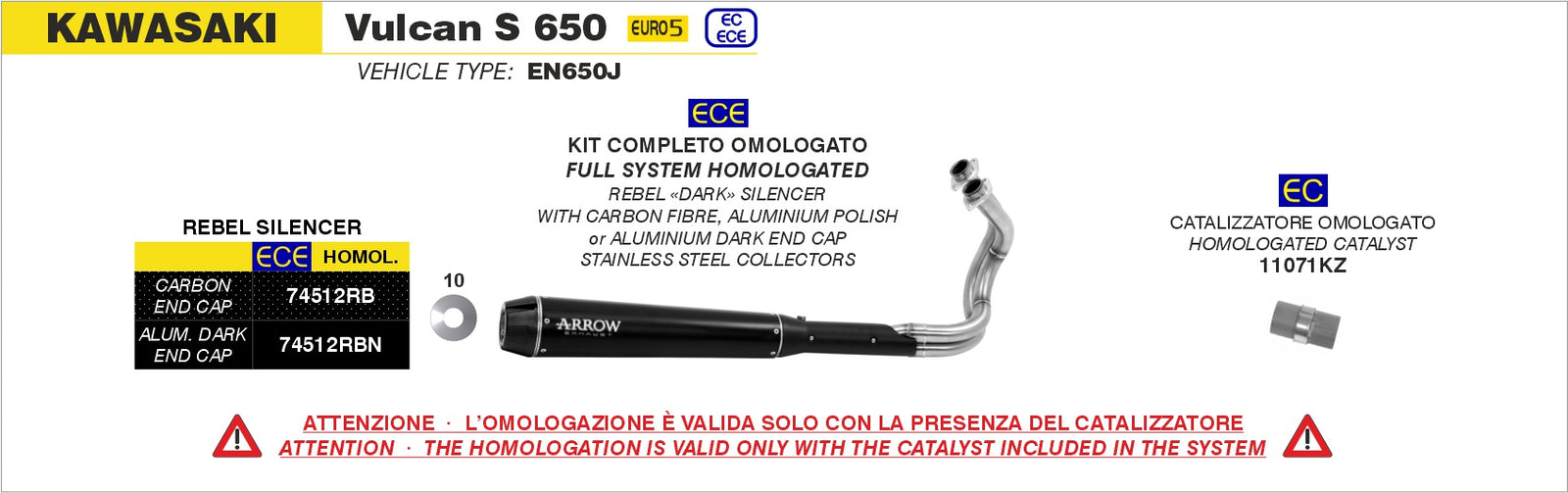 Arrow 11071KZ Catalytic Converter Kit
