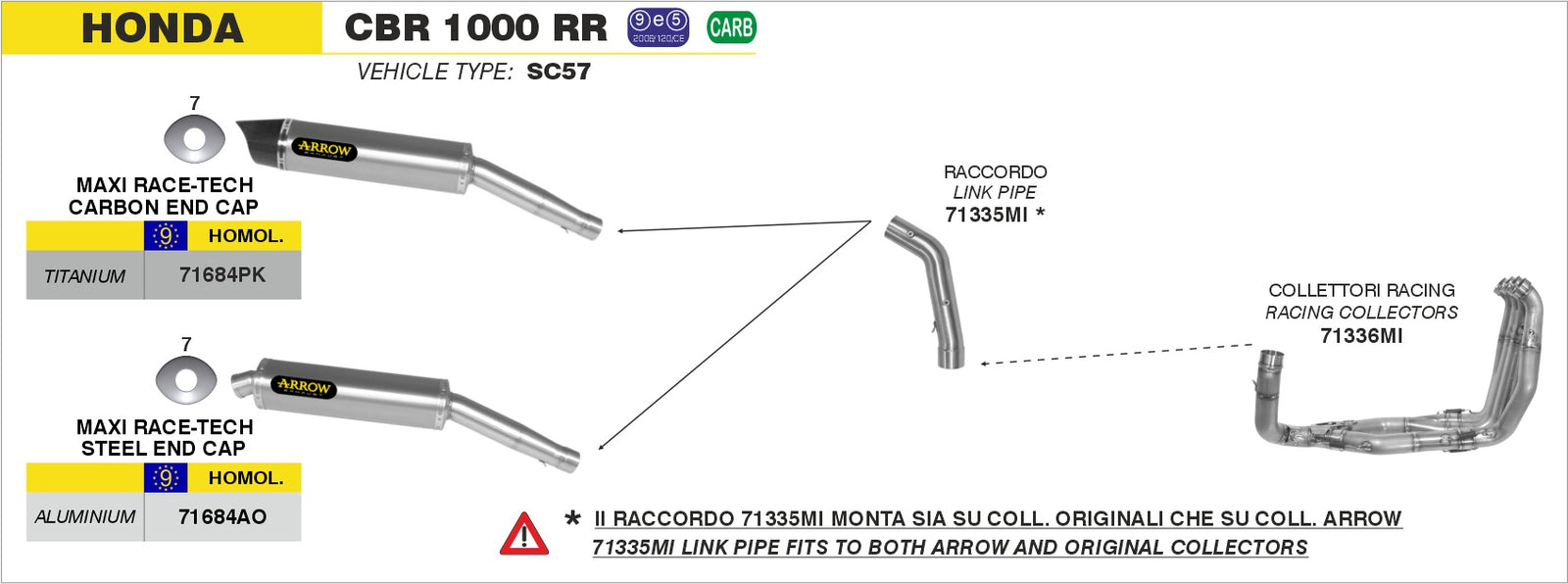 Arrow 71335MI Mid-Pipe