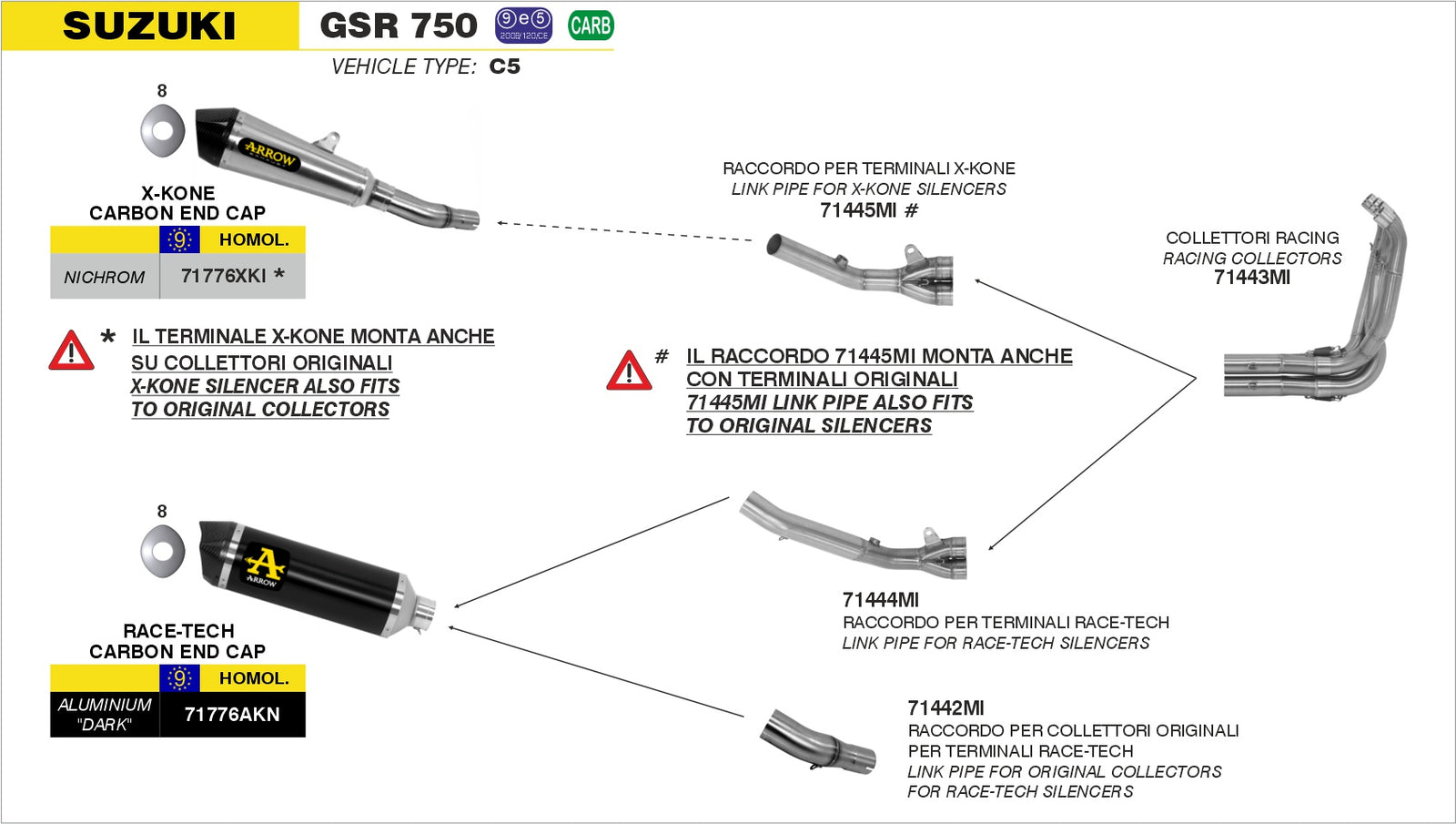 Arrow 71443MI Racing Headers