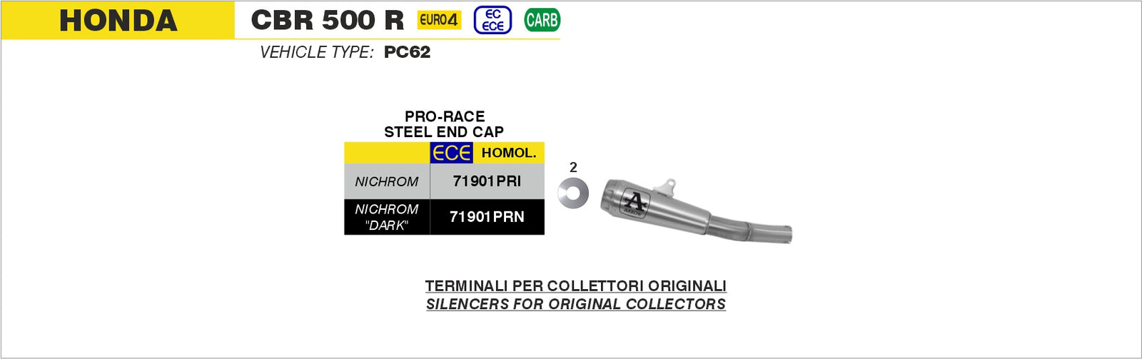 Arrow 71901PRI Nichrom Pro-Race Slip On