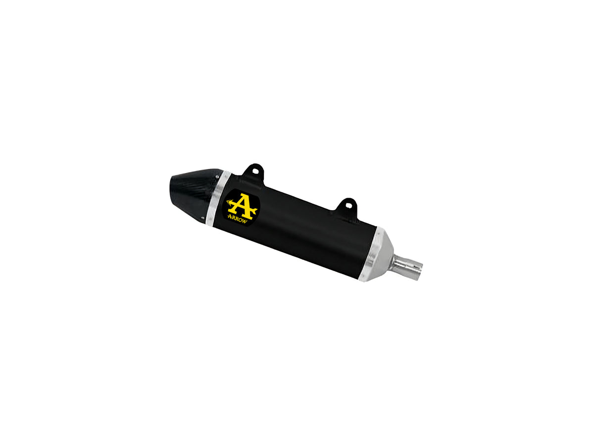 Arrow 52013AKN Thunder Aluminium "Dark" Slip On With Carbon End Cap
