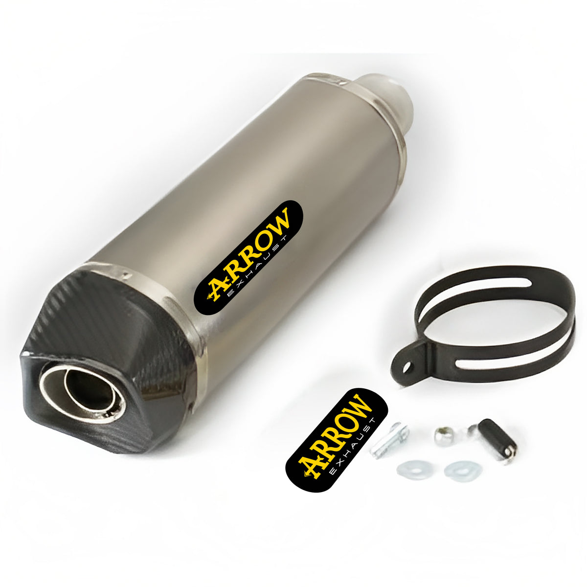 Arrow 71684PK Maxi Race-Tech Approved Titanium Slip On With Carbon End Cap