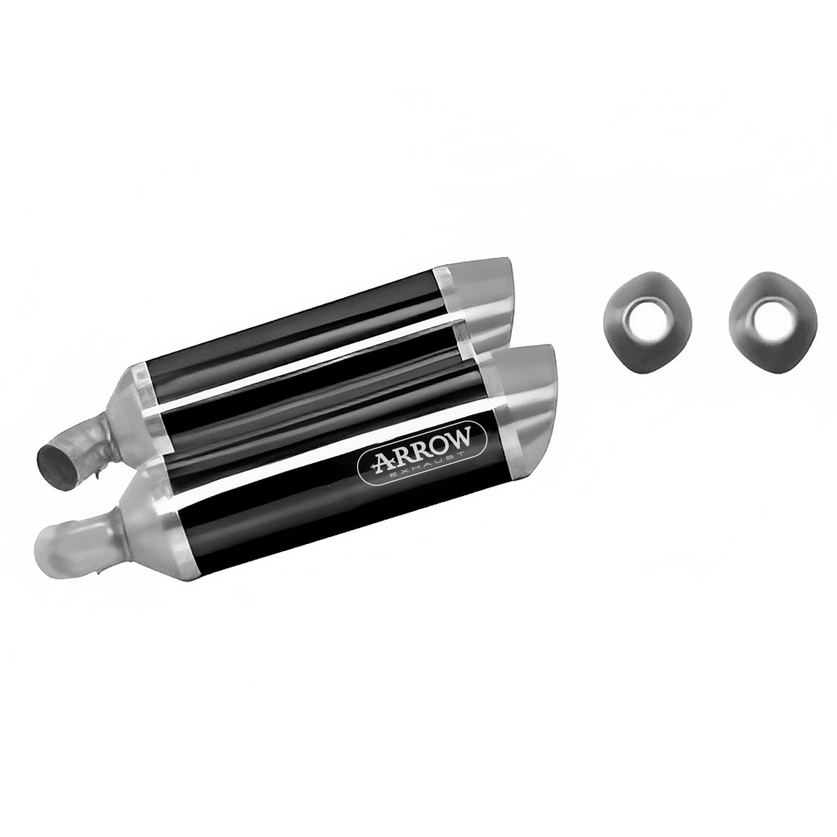 Arrow 71731AON Thunder Approved Aluminium "Dark" Slip Ons (Right And Left)