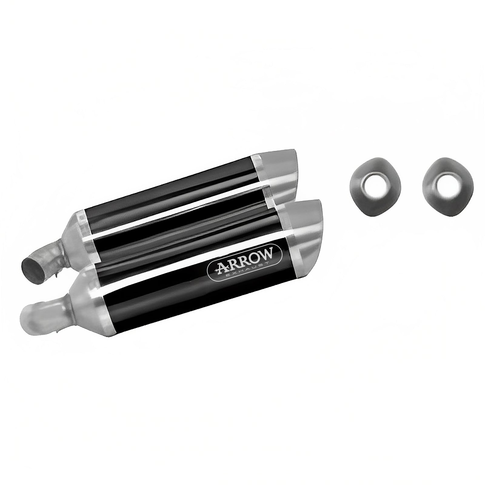 Arrow 71731AON Thunder Approved Aluminium "Dark" Slip Ons (Right And Left)