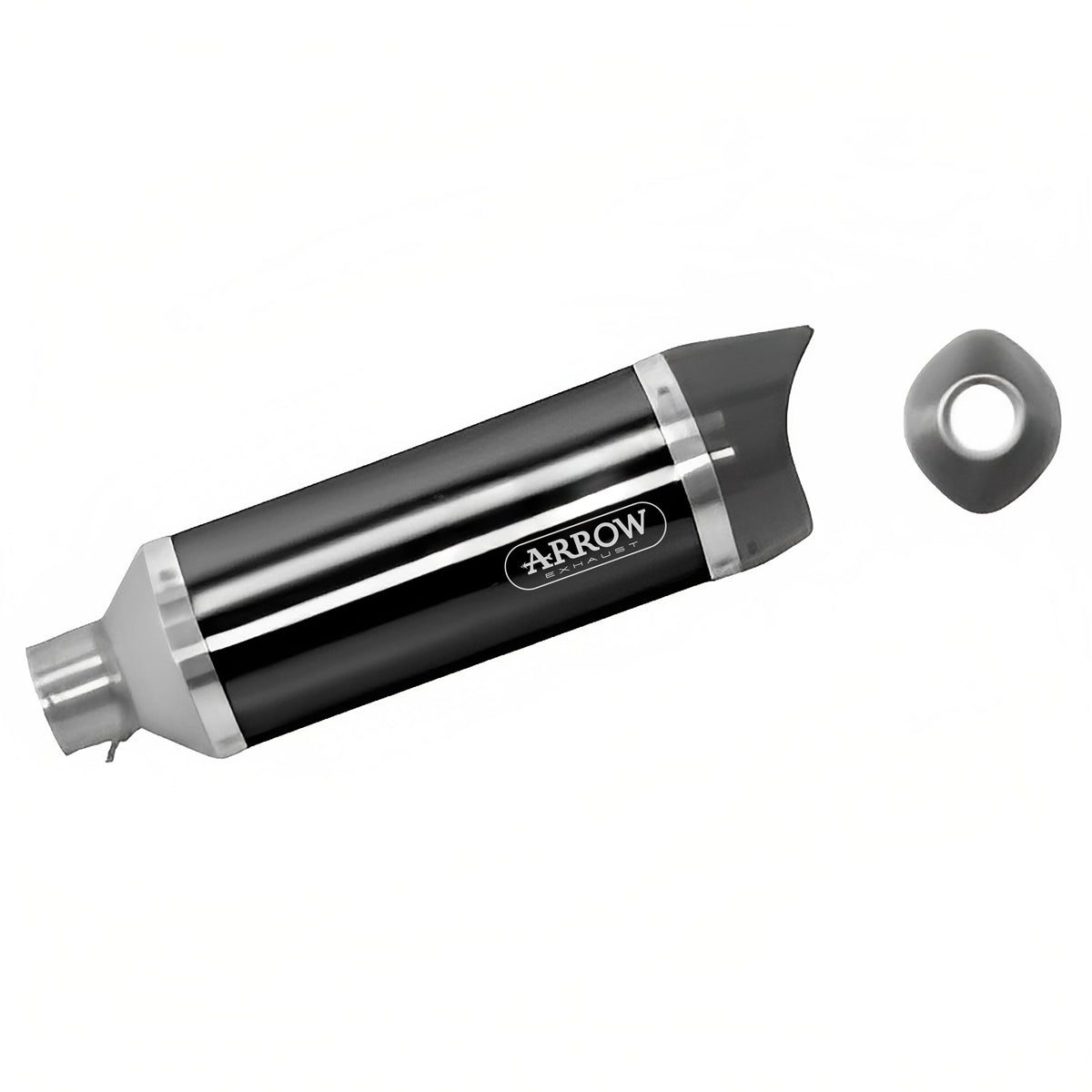 Arrow 71761AKN Street Thunder Aluminium "Dark" Slip On With Carbon End Cap