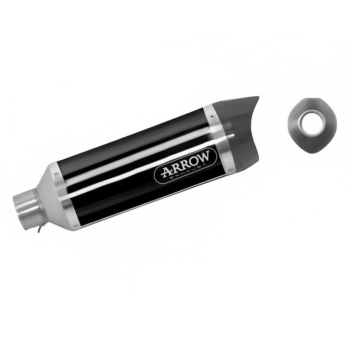 Arrow 71812AKN Thunder Aluminium "Dark" Slip On With Carbon End Cap