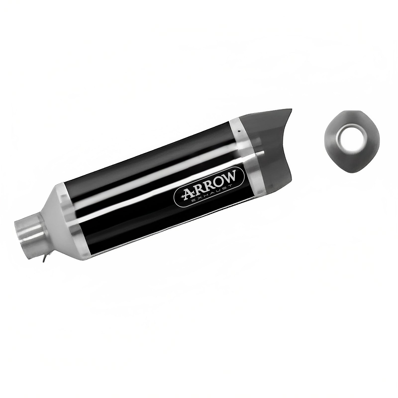 Arrow 71812AKN Thunder Aluminium "Dark" Slip On With Carbon End Cap