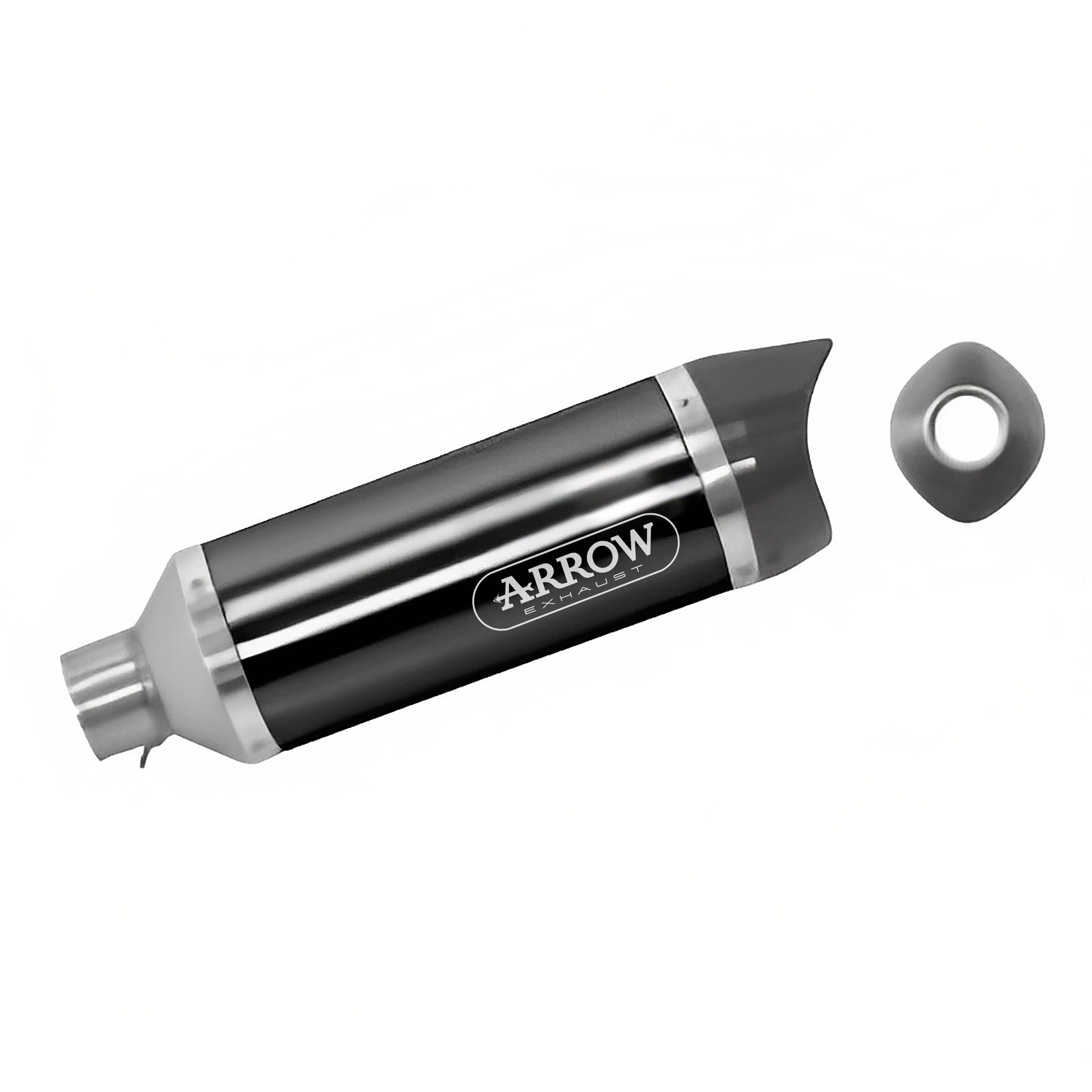 Arrow 71817AKN Thunder Aluminium "Dark" Slip On With Carbon End Cap