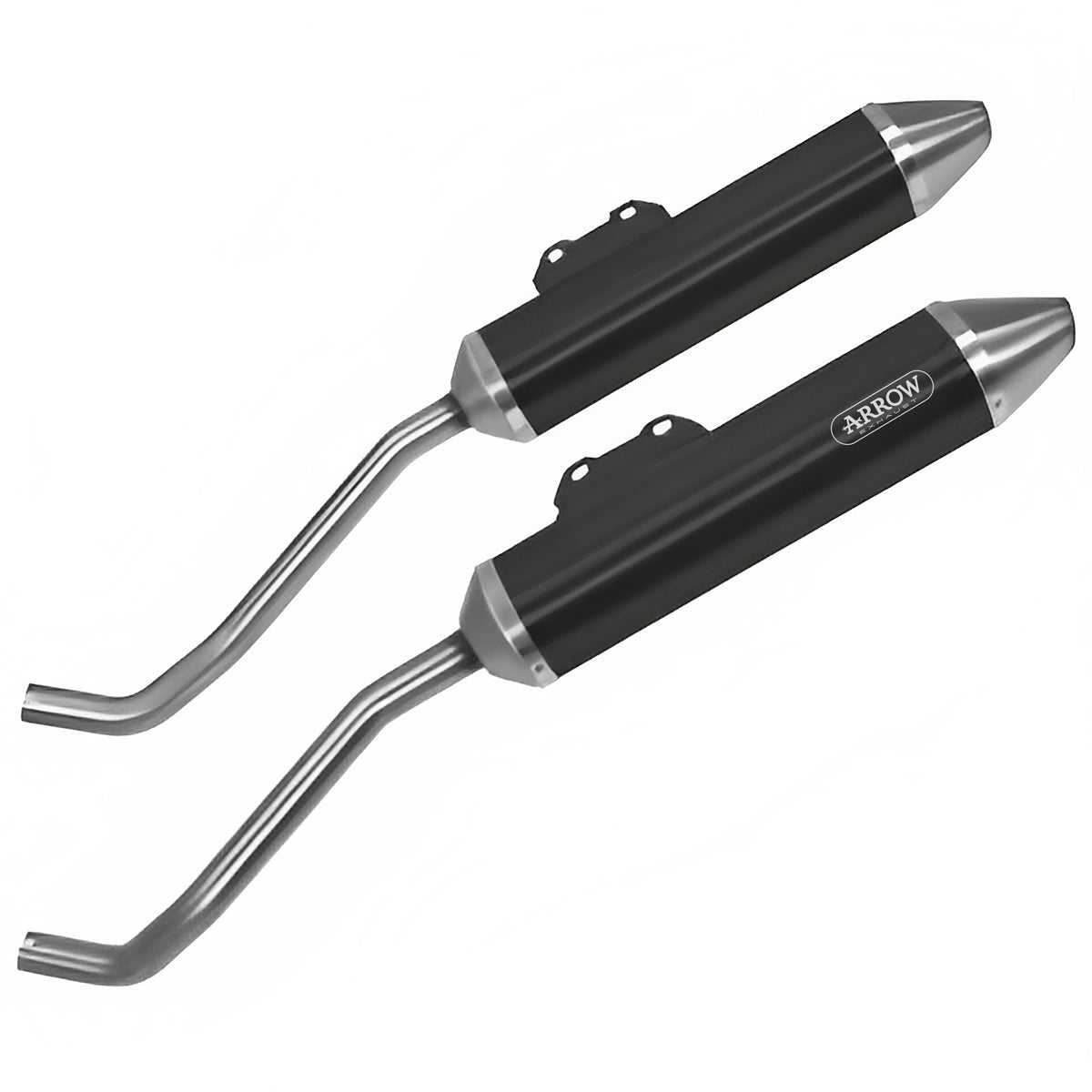 Arrow 72603AON Thunder Approved Aluminium "Dark" Slip Ons (Right And Left)