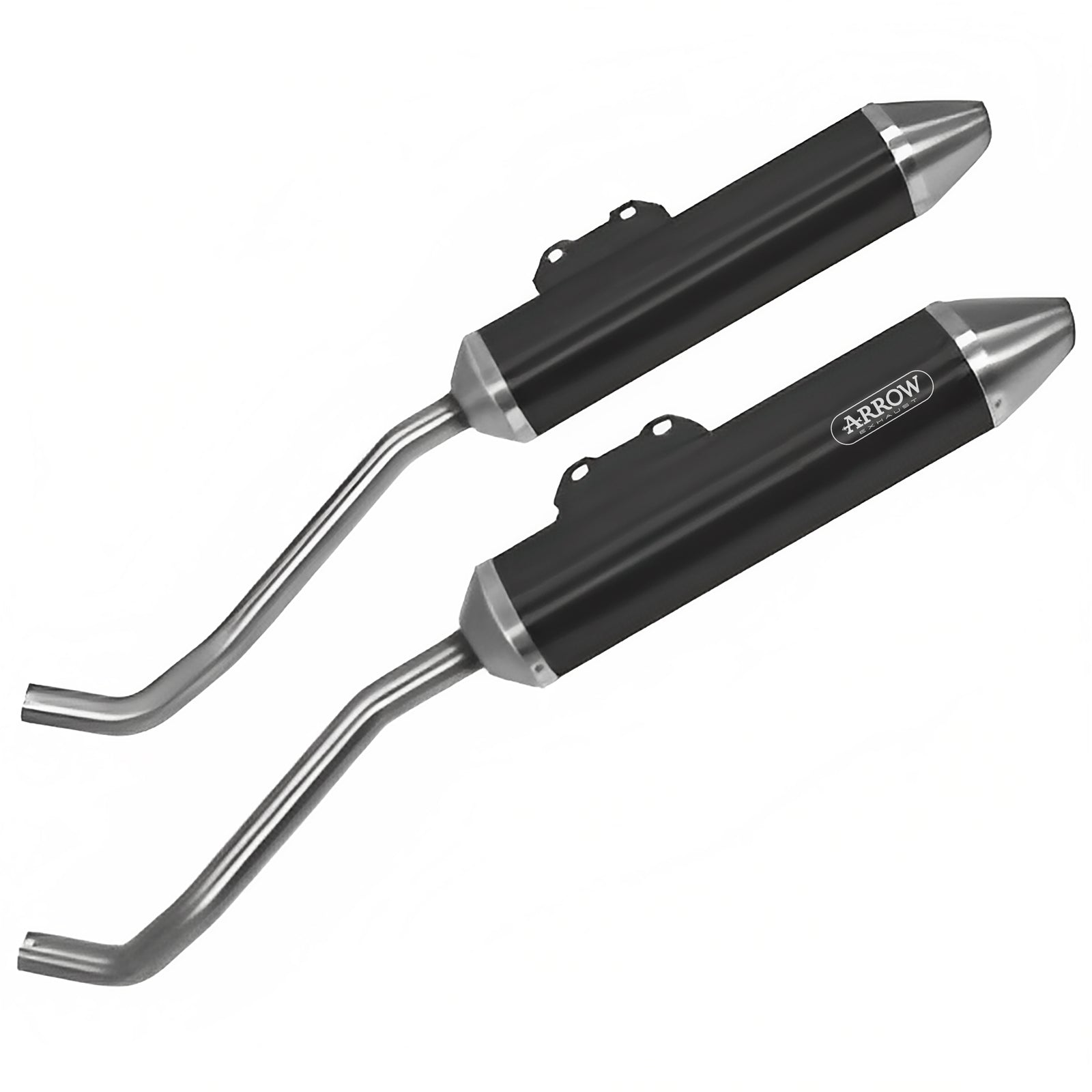 Arrow 72603AON Thunder Approved Aluminium "Dark" Slip Ons (Right And Left)
