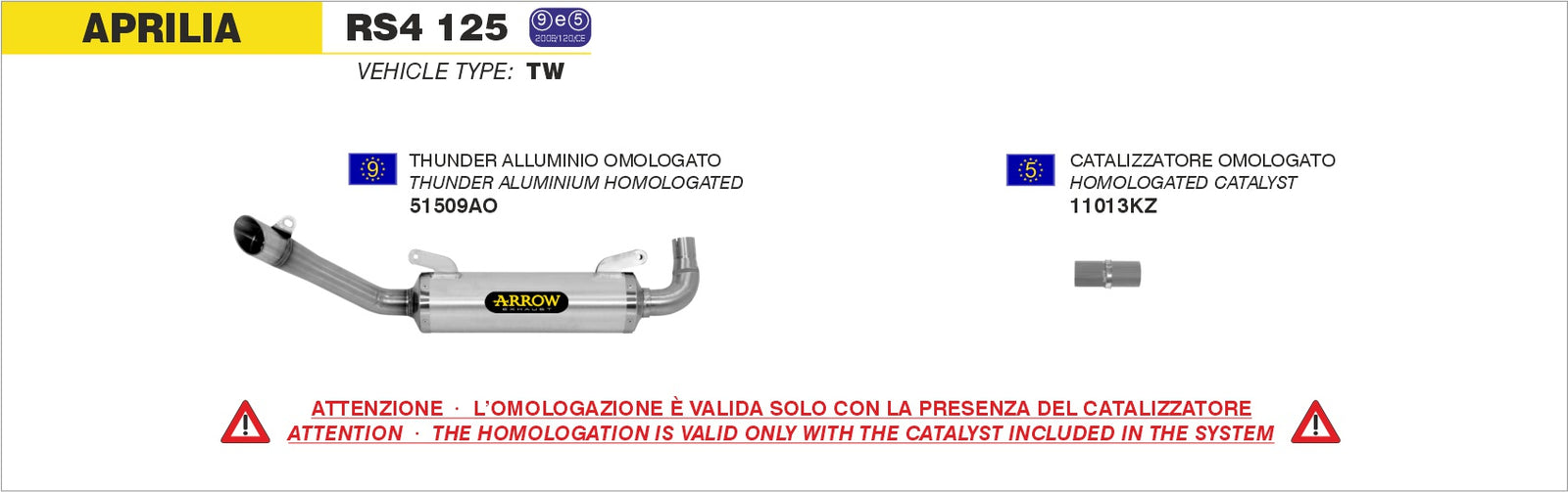Arrow 11013KZ Catalytic Converter Kit