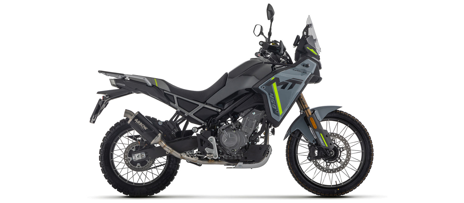 Arrow Full System With Indy Race Evo Aluminium Dark" Slip On With Steel End Cap"