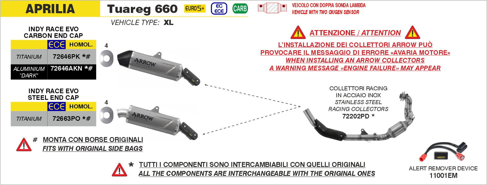 Arrow 72202PD Racing Headers