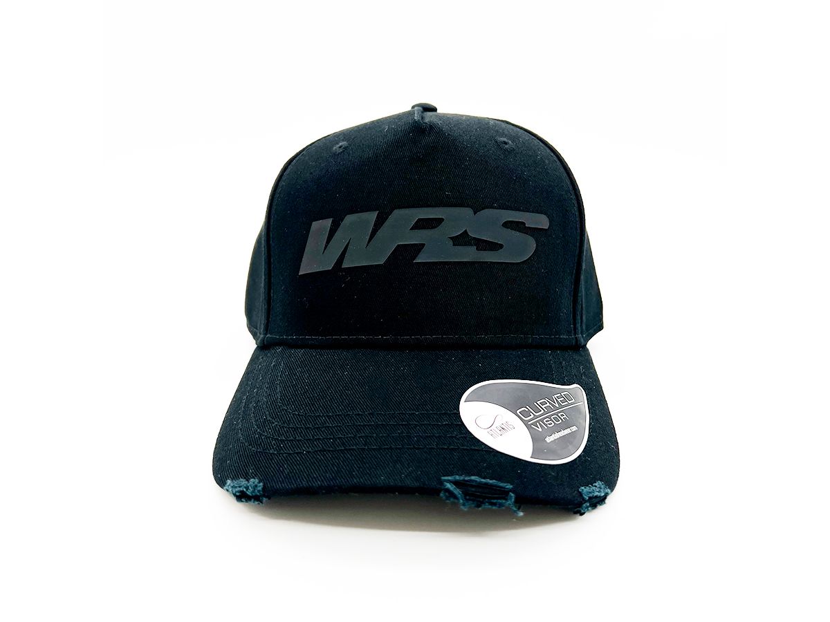 WRS ORIGINAL CAP WITH VISOR BLACK TORN EFFECT