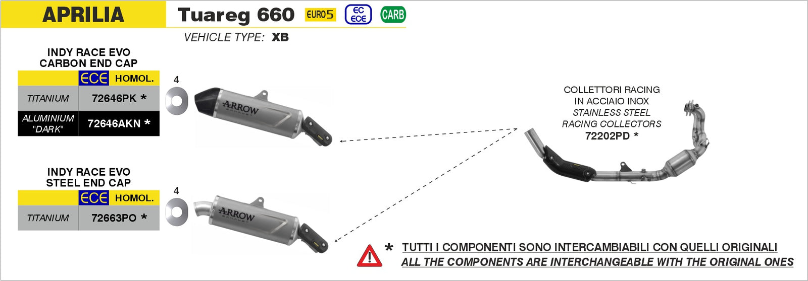 Arrow 72202PD Racing Headers