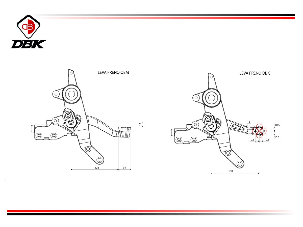 RPLF27 Hypermotard 698 Mono Brake Lever