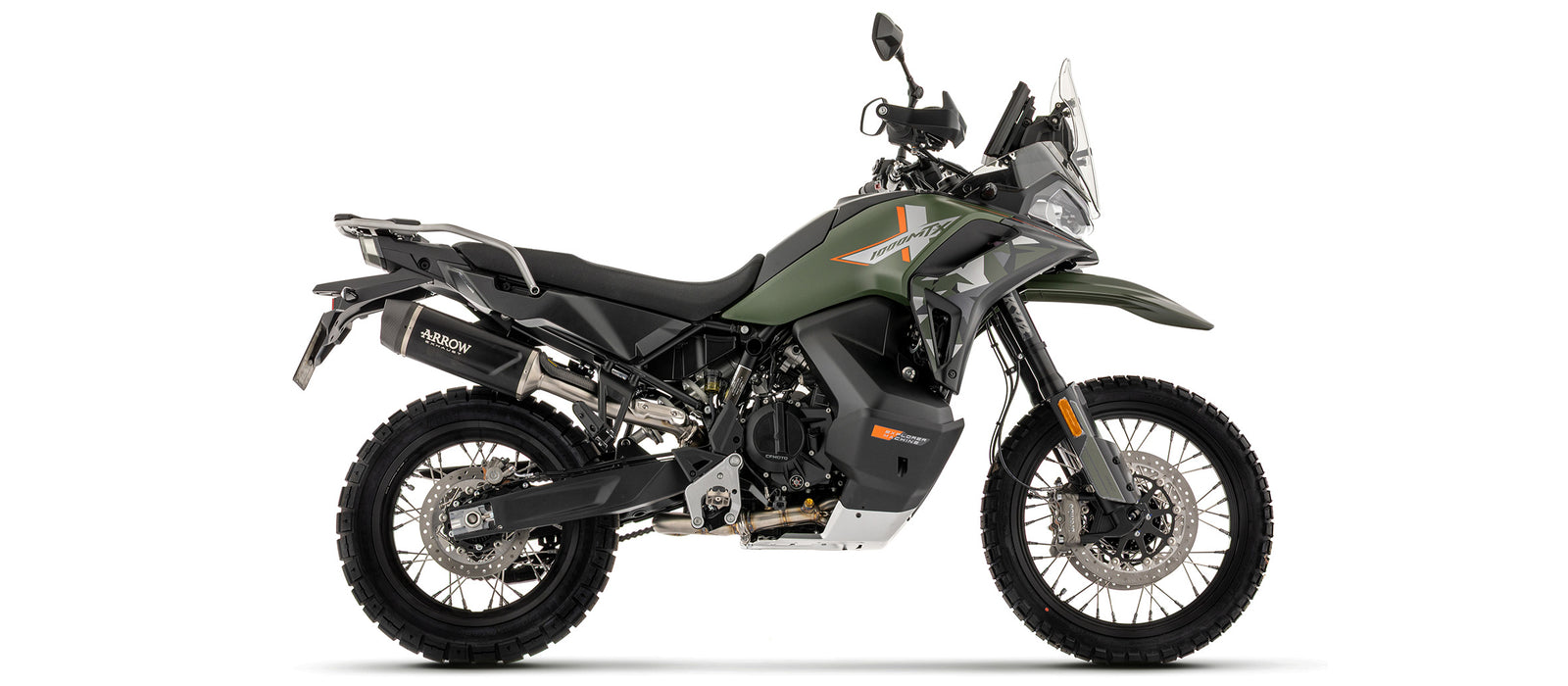 Arrow Full System With Indy Race Evo Aluminium Dark" Slip On With Carbon Fiber End Cap"