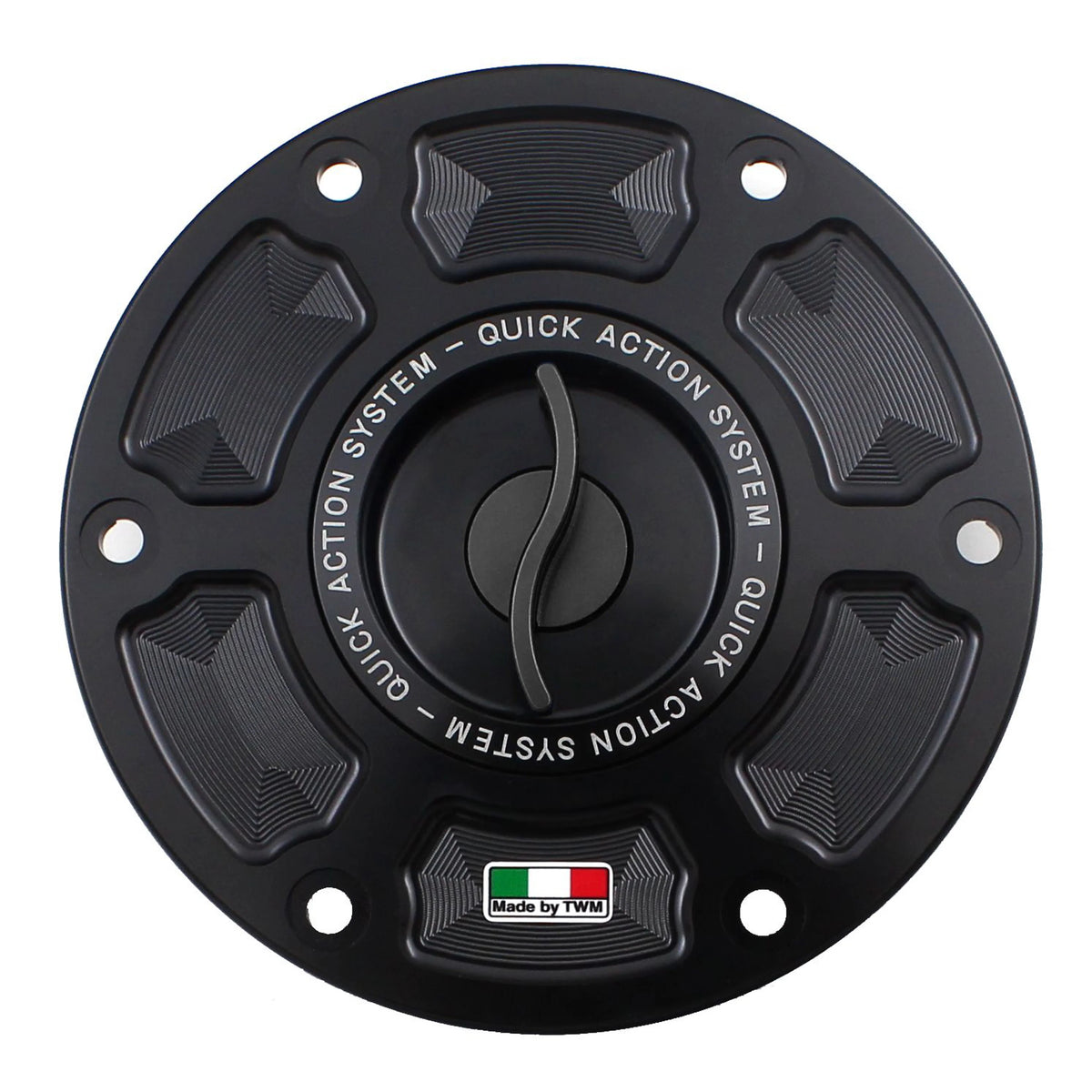 TWM CNC Aluminum Gas Cap / Fuel Cap with Black Center Cap for KTM Motorcycles