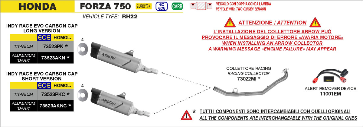 Arrow 73022MI Racing Header