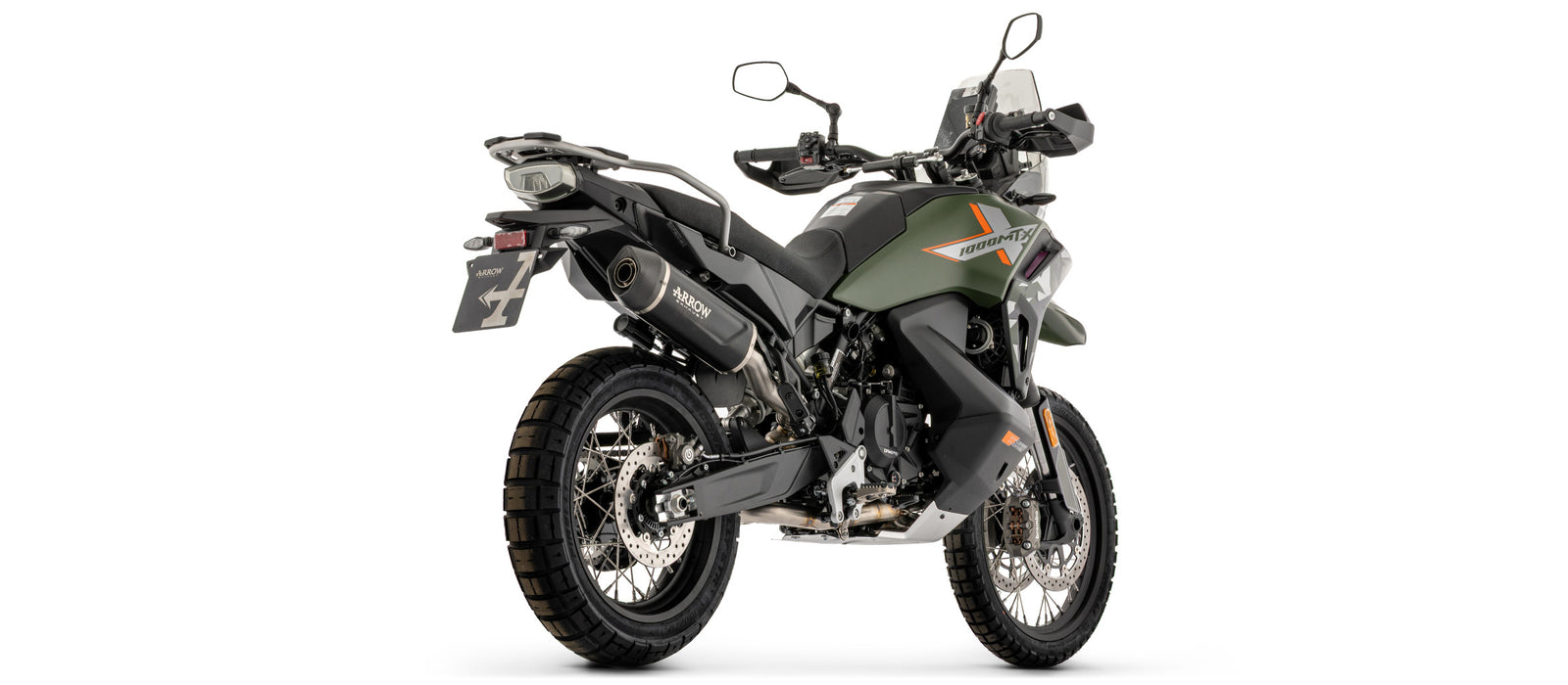 Arrow Full System With Indy Race Evo Aluminium Dark" Slip On With Carbon Fiber End Cap"