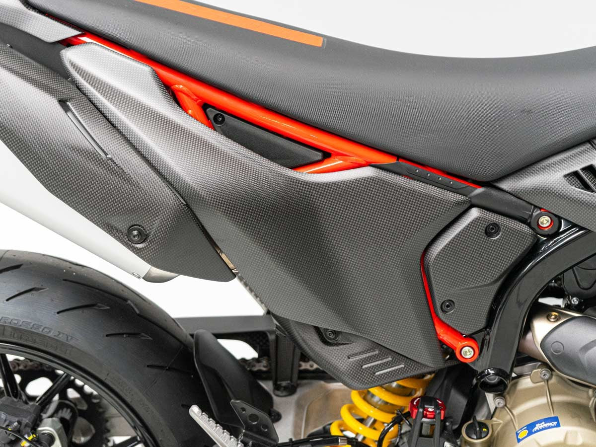 CRB157O HM 698 Mono Matt Carbon Seat Side Covers
