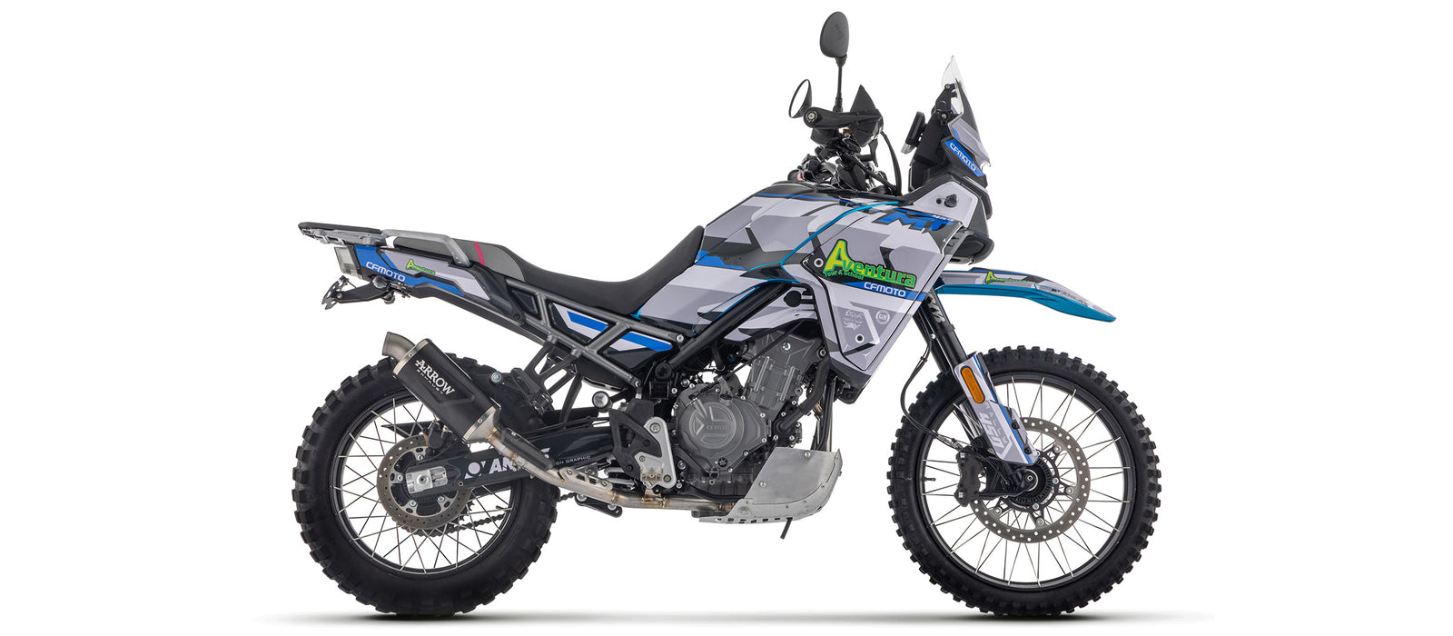 Arrow Full System With Indy Race Evo Aluminium Dark" Slip On With Steel End Cap"
