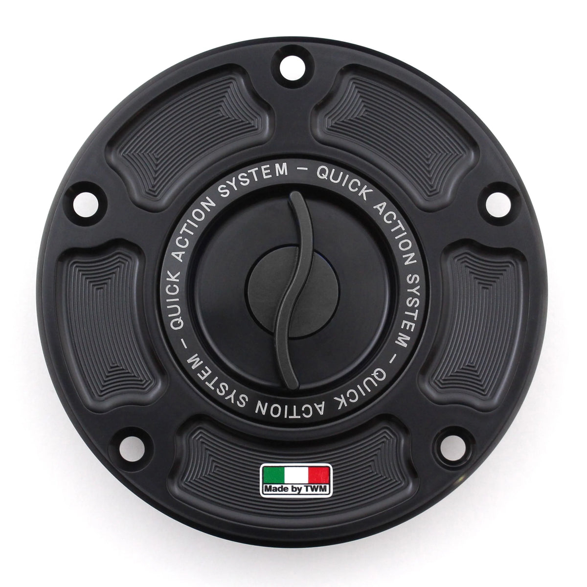TWM CNC Aluminum Gas Cap / Fuel Cap with Black Center Cap for KTM Motorcycles