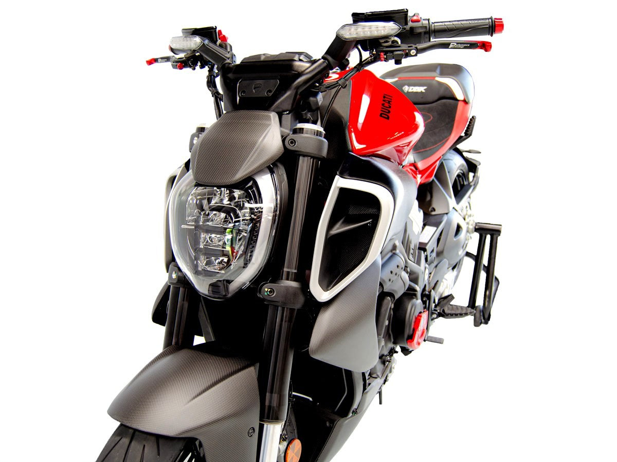 CRB76O Diavel V4 Matt Carbon Headlight Fairing
