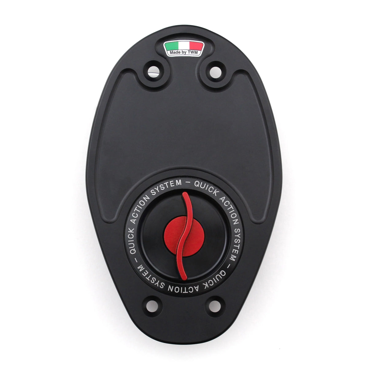 TWM CNC Aluminum Gas Cap / Fuel Cap with Red Center Cap for Ducati Motorcycles