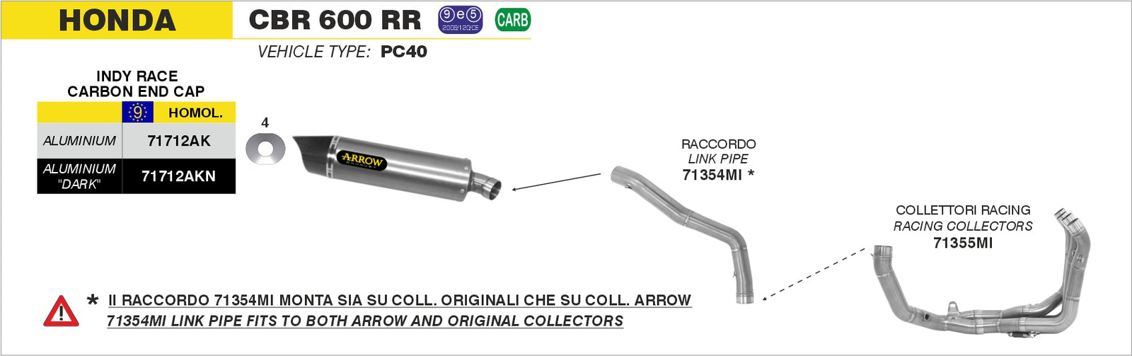 Arrow 71354MI Mid-Pipe