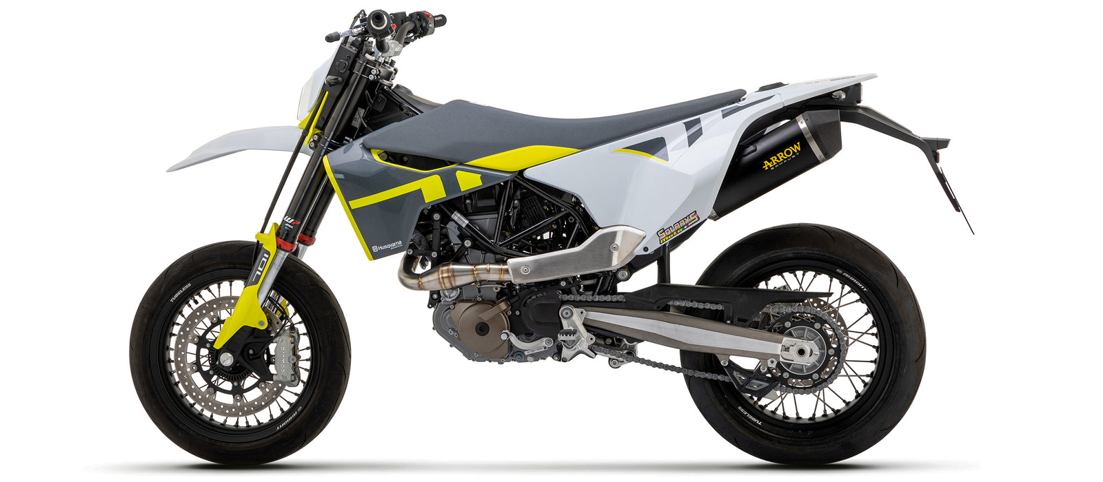 Race-Tech Aluminium Dark" Slip On + Stainless Steel Header With Power Bomb"