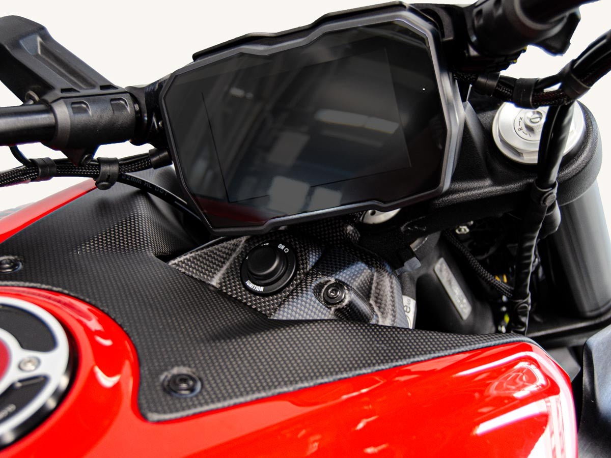 CRB78O Diavel V4 Matt Carbon Ignition Cover