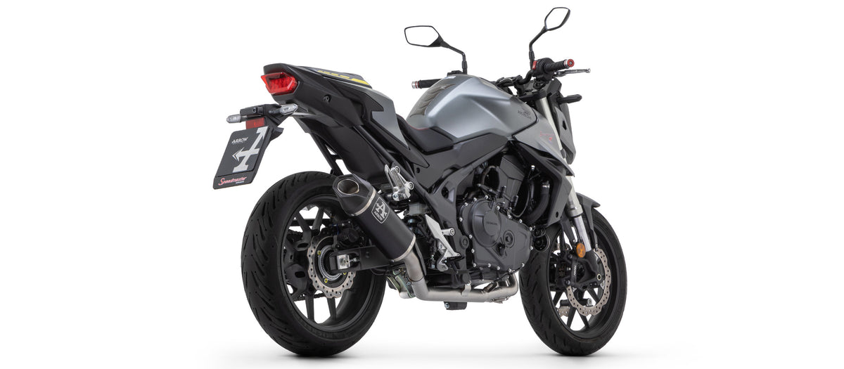Arrow Full System With Indy Race Aluminium Dark" Slip On"