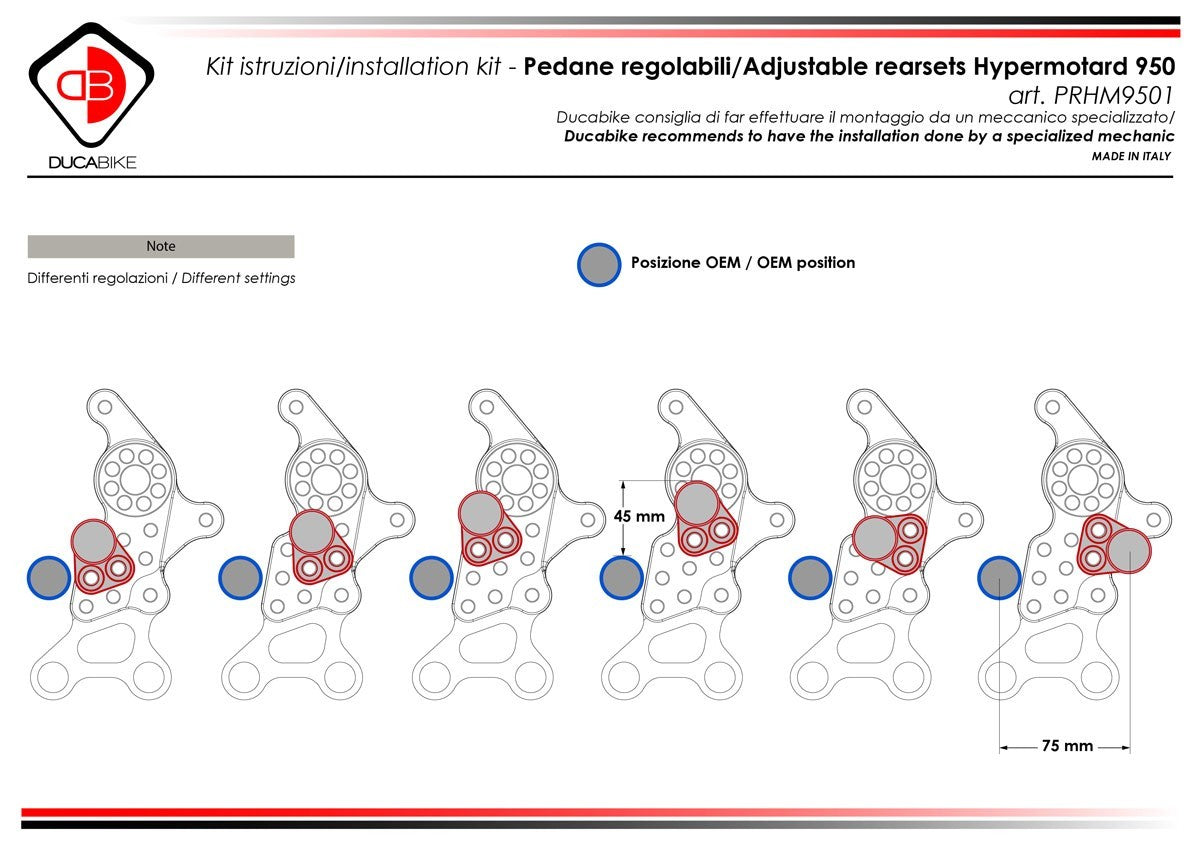 PRHM9501 - HM 950 ADJUSTABLE REARSET