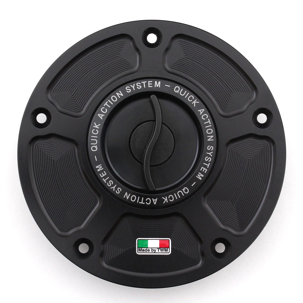 TWM CNC Aluminum Gas Cap / Fuel Cap with Black Center Cap for Honda Motorcycles