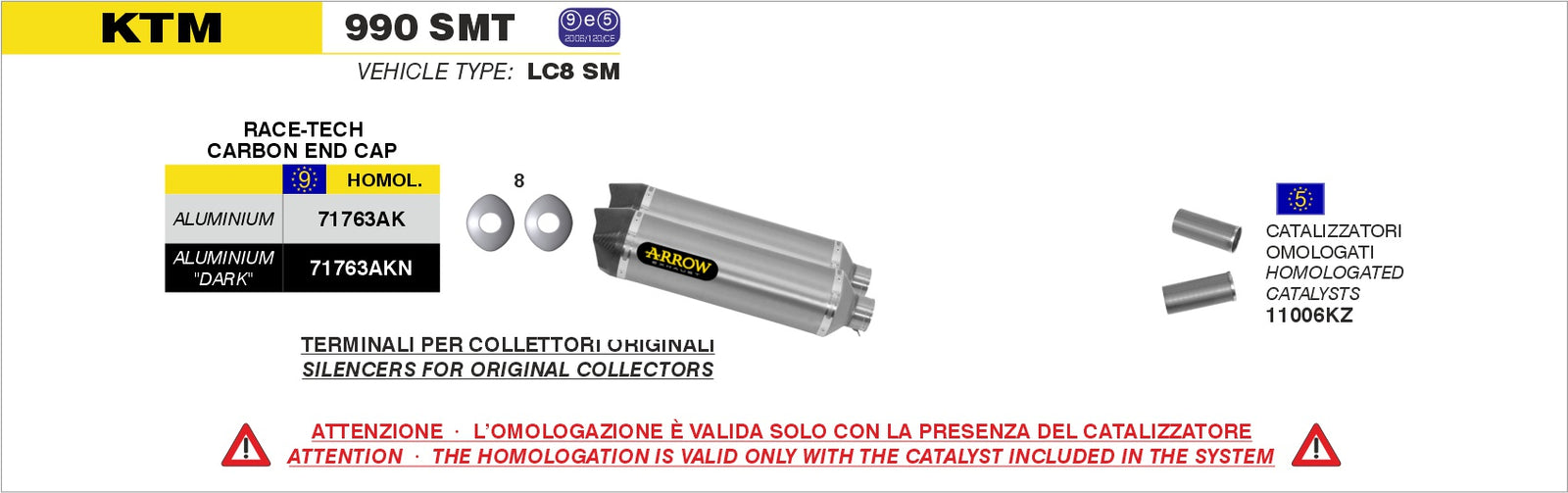 Arrow 11006KZ Catalytic Converters Kit