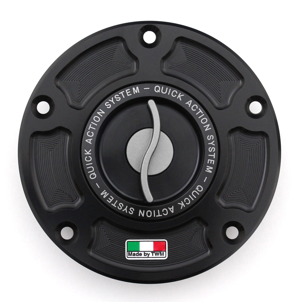TWM CNC Aluminum Gas Cap / Fuel Cap with Silver Center Cap for MV Agusta Motorcycles